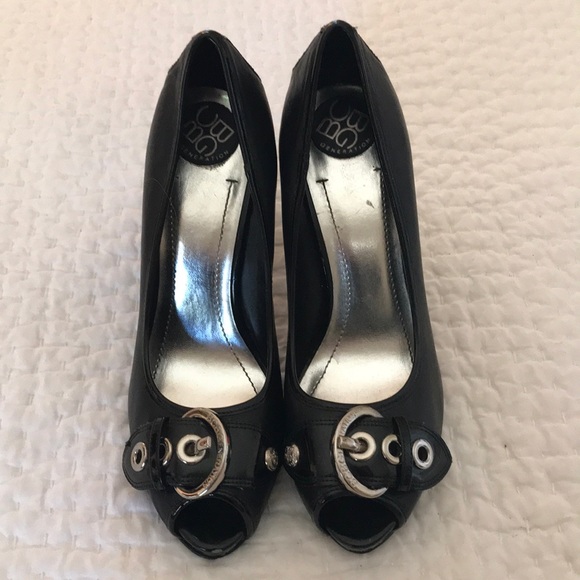 BCBG Peep Toe 4.5” Heel Shoe - Picture 1 of 7
